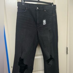 Express straight leg mom jean